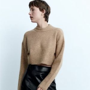 Zara Cropped Knit Sweater